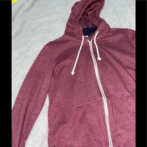 maroon hoodie